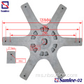 Bahagian pemutus die aluminium Plat Flange Hexagonal